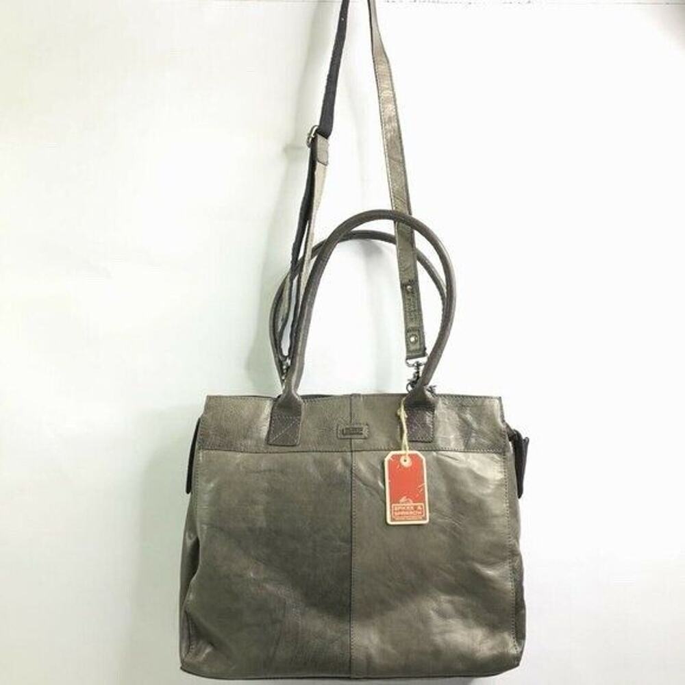 Spikes And Sparrow Women's Leather Addison Shopper Tote Large Gray NWT - Picture 8 of 9